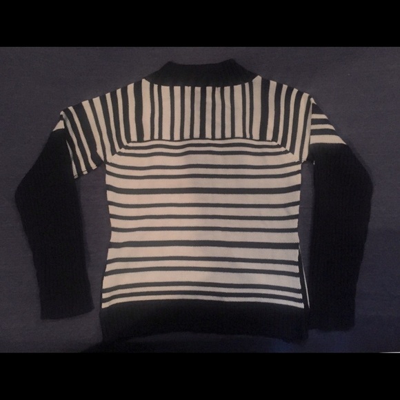 😻NWOT Marc Jacobs Striped Cardigan Sweater L Navy - Picture 6 of 8